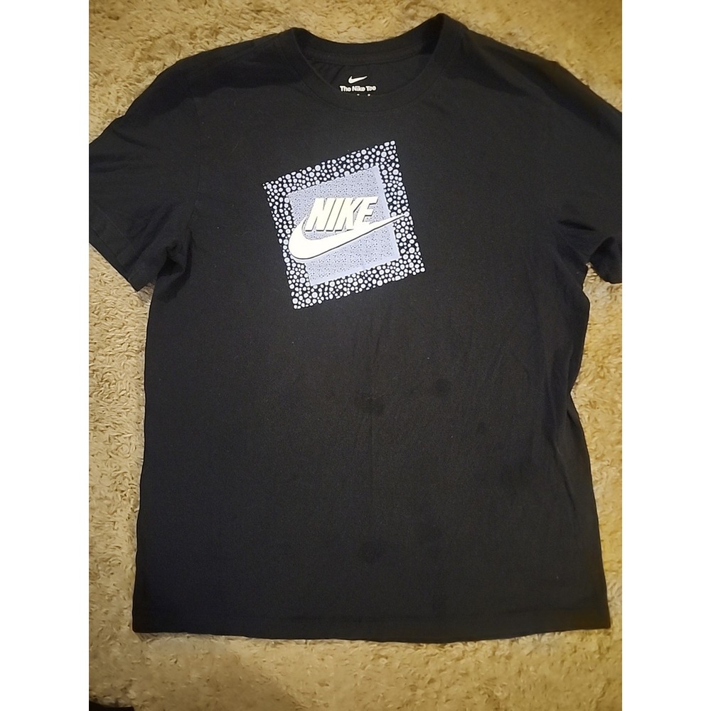 The Nike Tee Black Swoosh Graphic T-shirt  Size Medium